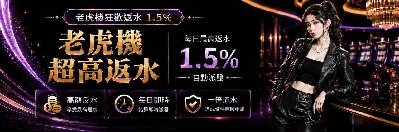 老虎機狂歡返水 1.5%