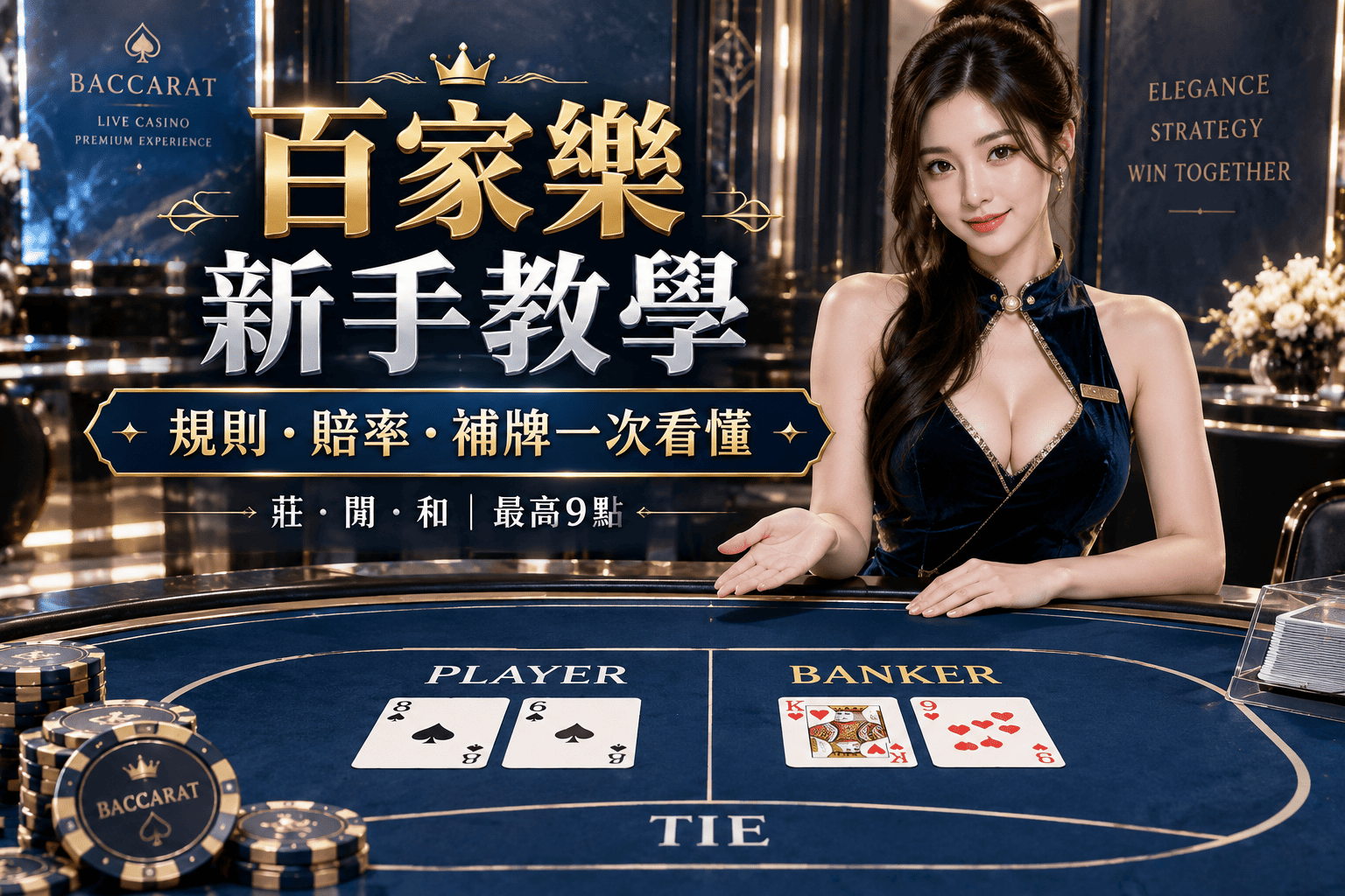 【百家樂新手教學】百家樂怎麼玩?規則、賠率、補牌一次看懂