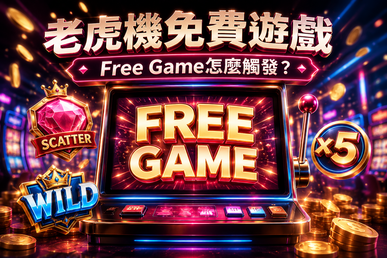 【老虎機免費遊戲】Free Game怎麼觸發？倍數、Wild、Scatter解析