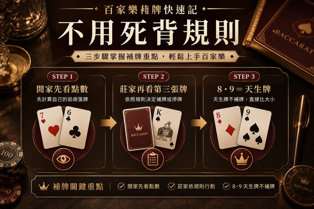 百家樂補牌重點總結懶人包