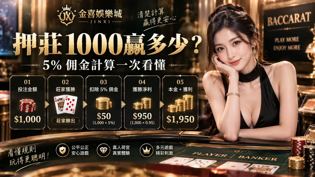 百家樂5%佣金計算教學