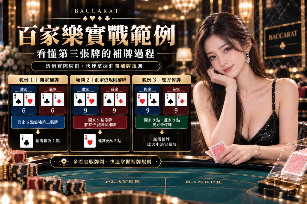 百家樂補牌實際範例說明